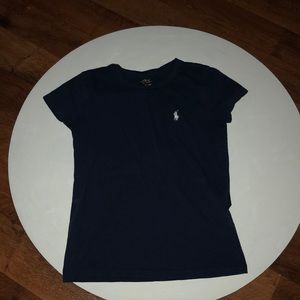 navy shirt sleeve tee